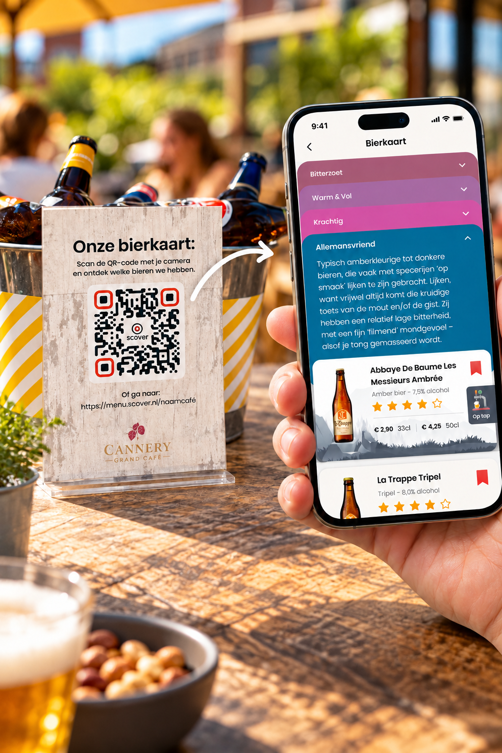 Digitale bierkaart met persoonlijk smaakprofiel